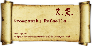 Krompaszky Rafaella névjegykártya